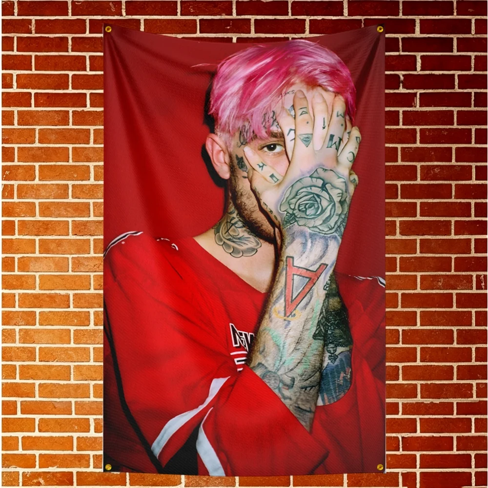 lil peep Music Flag Banner For Fan Cave Watch Party Tailgate Gathering Indoor Outdoor Backyard Home Festival Ornament Supply
