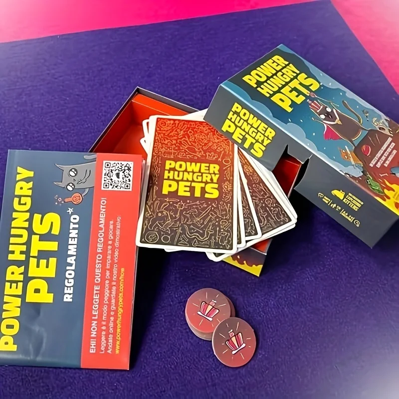 لعبة بطاقات Power Hungry Pet: Exploding Kittens - لعبة بطاقات استراتيجية ليلية للعائلة واللعبة تتسع لـ 2-6 لاعبين (الإصدار القياسي، 15 ميلًا