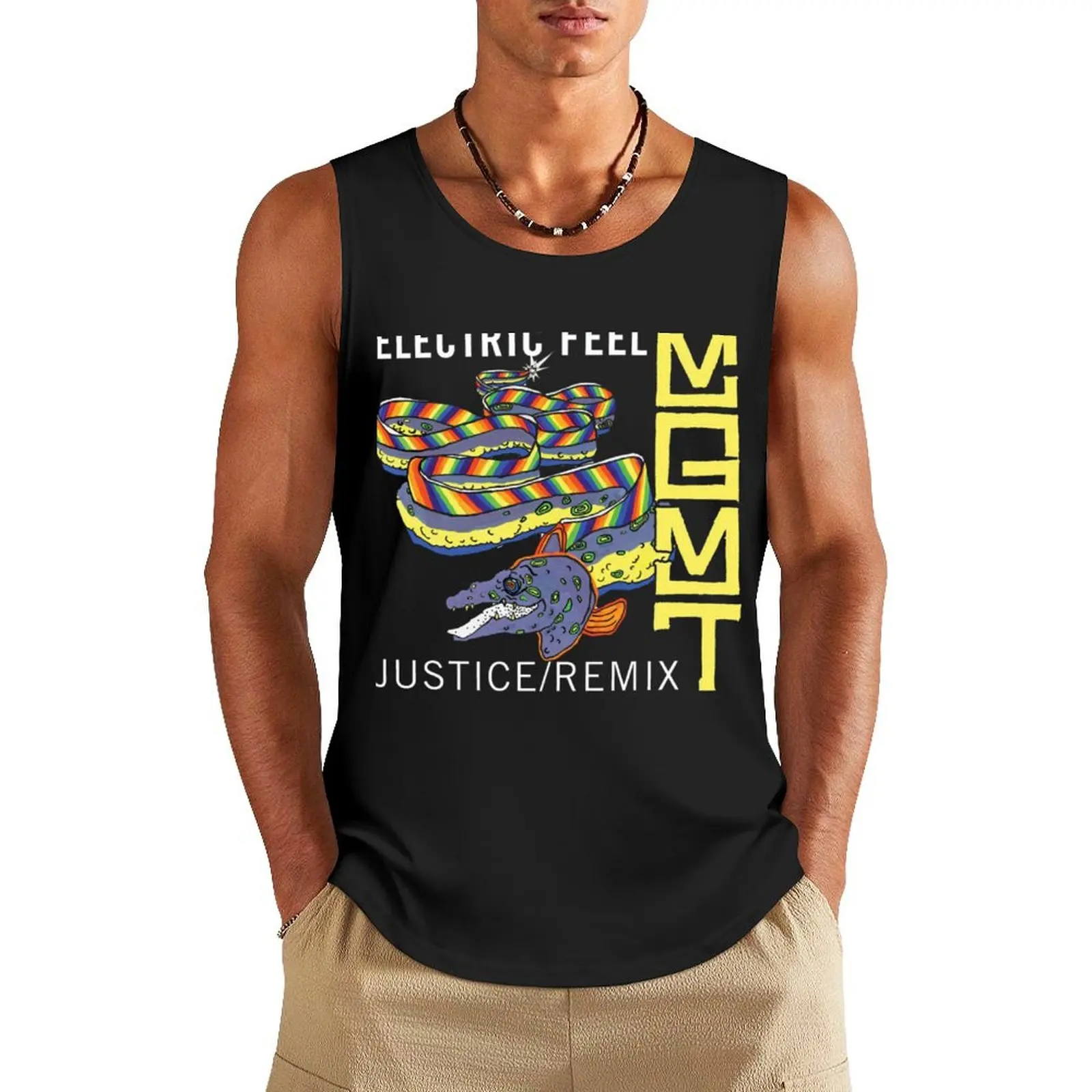 

MGMT Band Electric Feel Justice Remix Tank Top Sports shirt man anime top