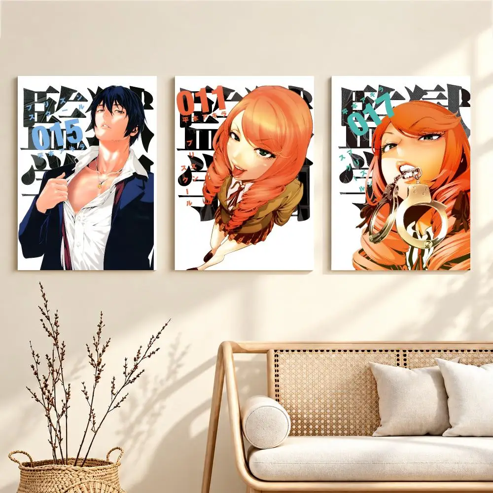 Ecchi School Comedy P-Prison School Poster Artwork Self Adhesive Indoor Wall Hanging Room Decor Gift