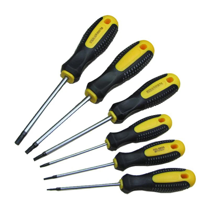 Torx 마그네틱 구멍이 있는 스크루 드라이버, 가정용 전화 수리 수공구, T5 T6 T7 T8 T9 T10 T15 T20 T25 T27 T30, 1PC