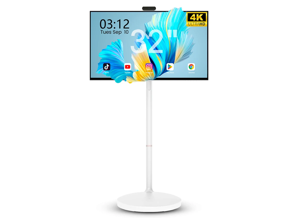 32 Inch Rotatable Smart Touch Screen Mobile Tv Portable Tv Screen Smart Televisions Interactive Movable Smart TV