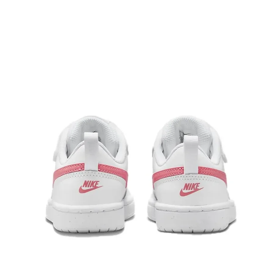 Nike Court Borough Low 2 Ps witte poeder vrijetijdsschoenen voor kleine en middelgrote kinderen