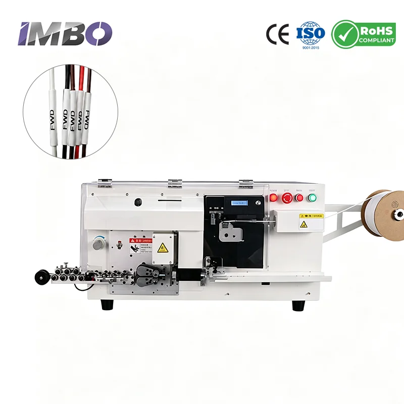 Fully Automatic Wire Cutting Stripping and Number Tube Inserting Machine