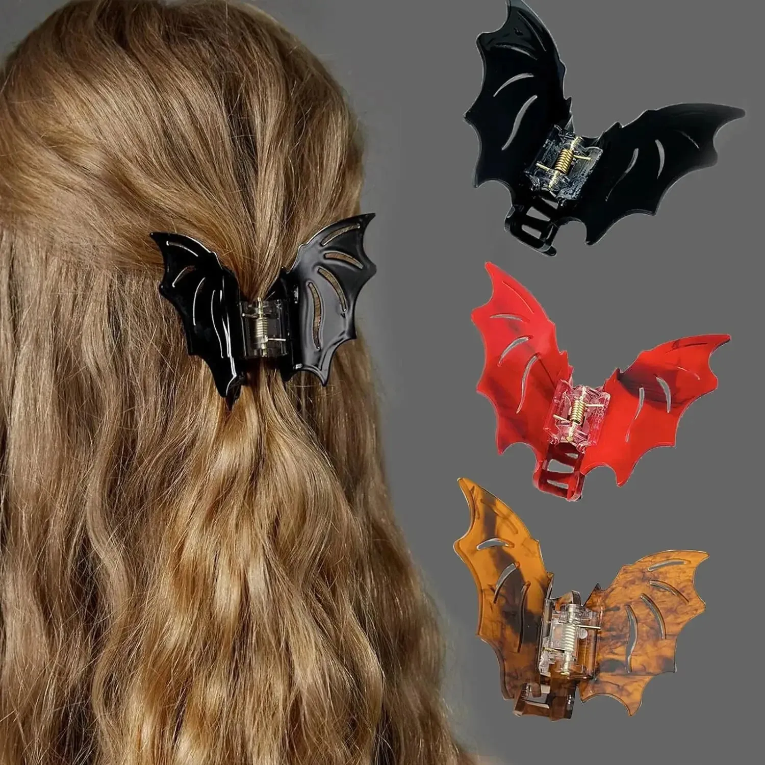 New Creative Bat Hairpin Halloween Funny Hair Clip Headwear Hair Claws Fashion Cartoon Headwear Hair Accessories