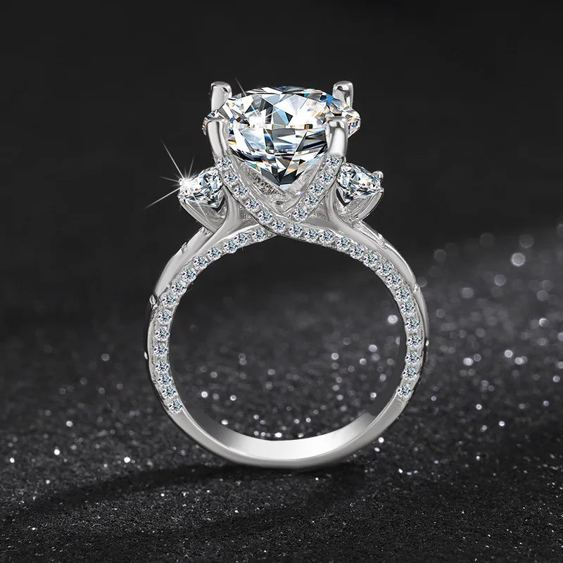 SONGYUN Designer Jewelry 925 Sterling Silver Ring VVS Moissanite Graduation Ring for Wife 18K Real Gold Plated MST Patent Rings