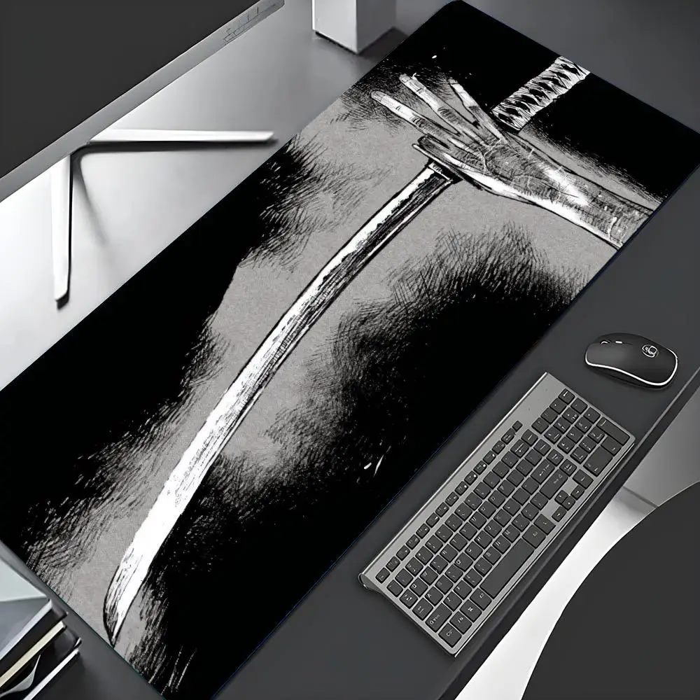

Japanese Katana Mouse Pad Large Computer Office Game Table Mats New XXL Rubber Anti-slip Gaming Keyboard Mousepad Long Desk Pads