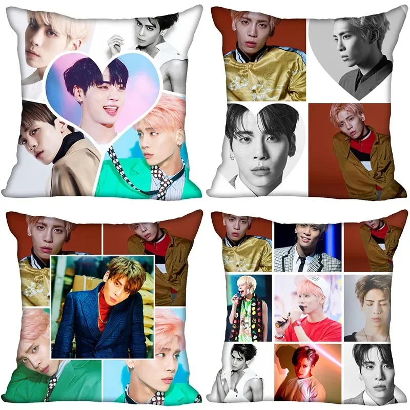 Nice SHINee Jonghyun Kpop Pillow Case For Home Decorative Pillows Cover Invisible Zippered Throw PillowCases 45X45cm