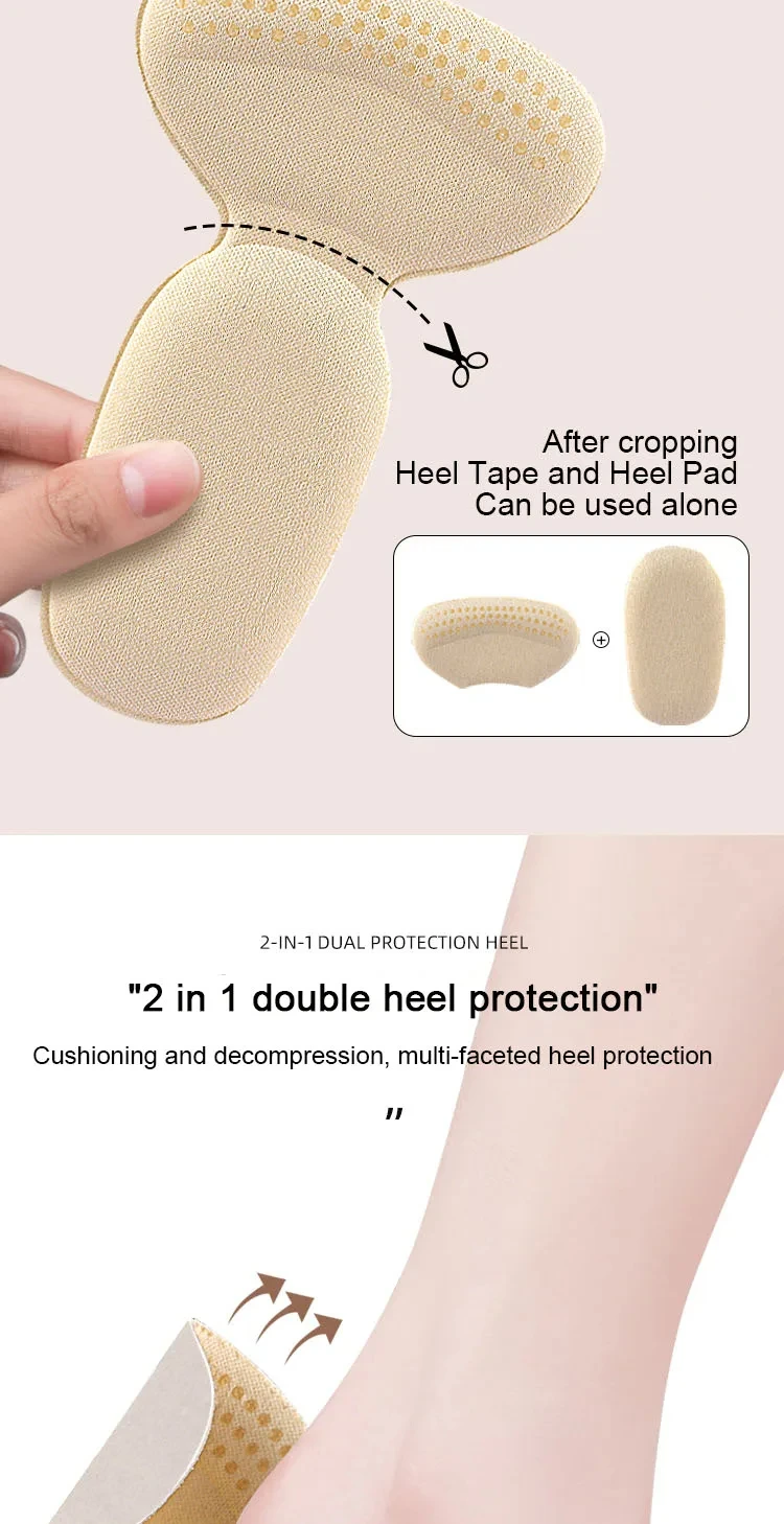 Rutschfeste Fersenaufkleber, Fersenschutz, Schuhe mit hohen Absätzen, Anti-Verschleiß-Einlegesohlen, Schuhversteller, halbe Einlegesohle für Damen, 2 Stück/6 Stück – Detail 4
