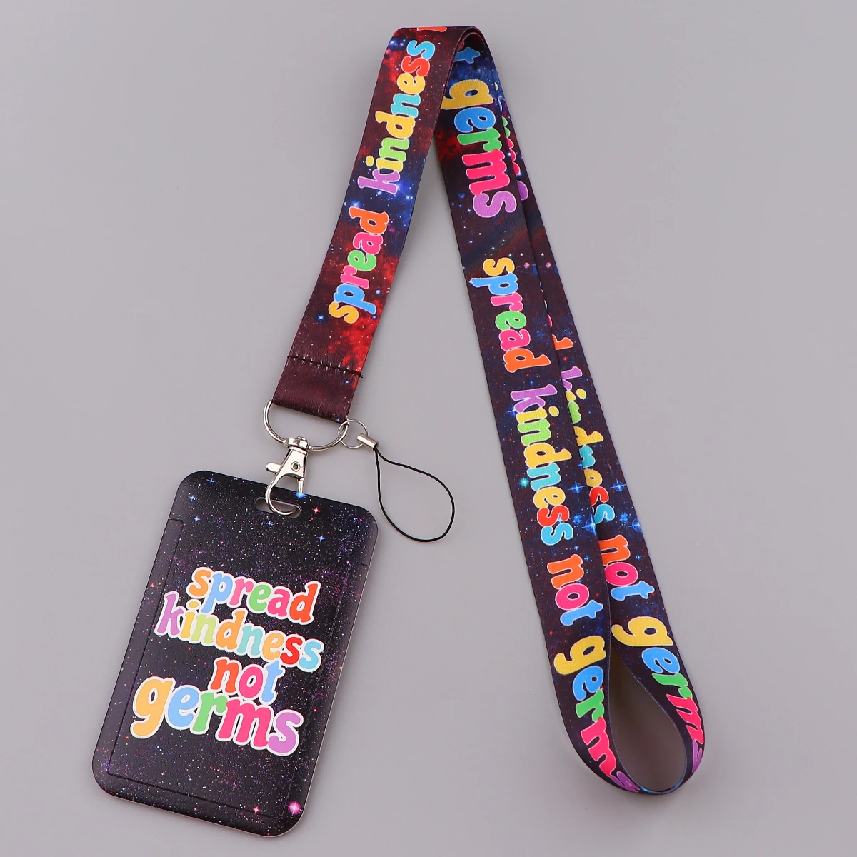 Rainbow Quotations Series Lanyard For Keys ID Card Cover Badge Holder Business Phone Key Lanyard Neck Straps Keychain