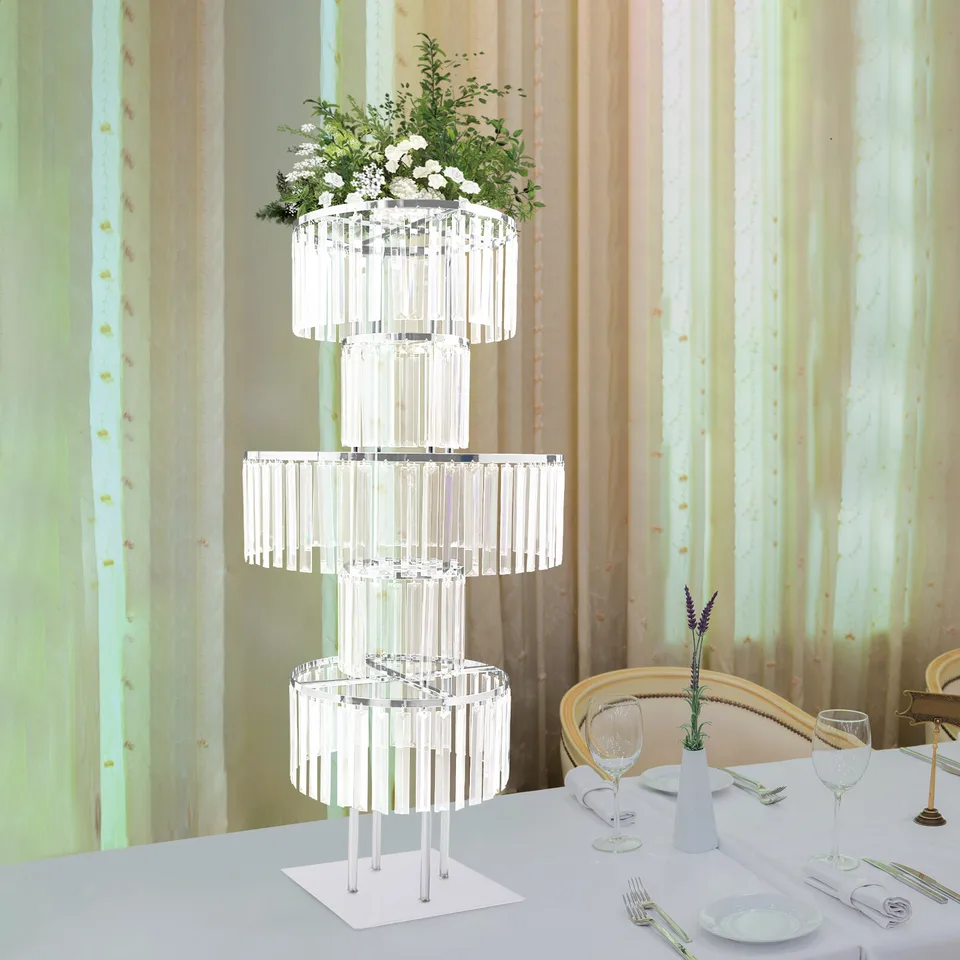 Elegant 5-Tier Acrylic Flower Display Stand