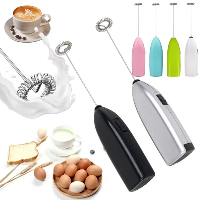 Electric Milk Frother Kitchen Drink Foamer Whisk Mixer Stirrer Coffee Cappuccino Creamer Whisk Frothy Blend Whisker Egg Beater