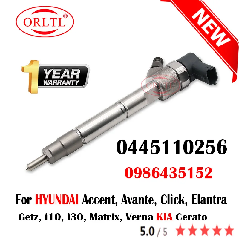 NEW 0445110256 Diesel GENUINE NEW INJECTOR 0 445 110 256 0986435152 0445110255 FOR HYUNDAI /KIA Accent, Avante,Click ORLTL