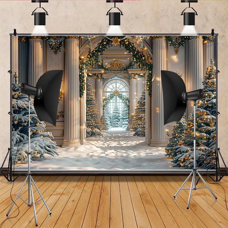 Natal e Ano Novo Festival Fotografia Backdrop, férias Photo Studio fundo, lareira, presente de inverno, feriado, RS-27