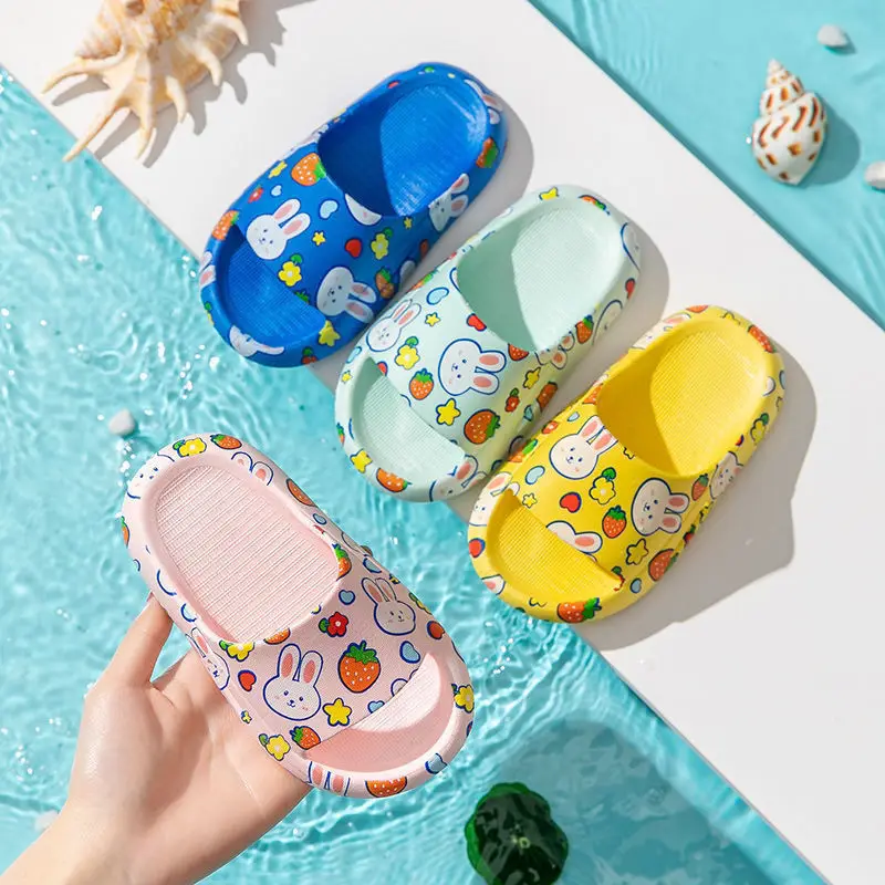 2023 Unisex Summer Newest Kids Slippers Boys Girls Slippers Non-slip Children Beach Shoes Baby Home Sandals Kids Flip Flops