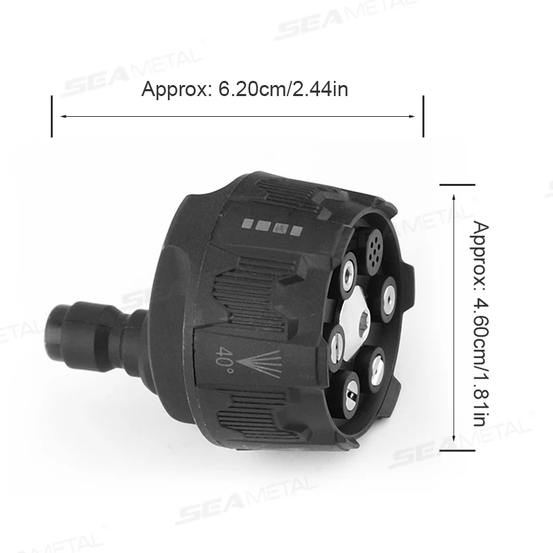 فوهة بخاخ غسيل السيارة عالي الضغط من SEAMETAL ، فوهة هواء ري قابلة للتعديل ، موصل سريع لحديقة السيارة والمنزل #2