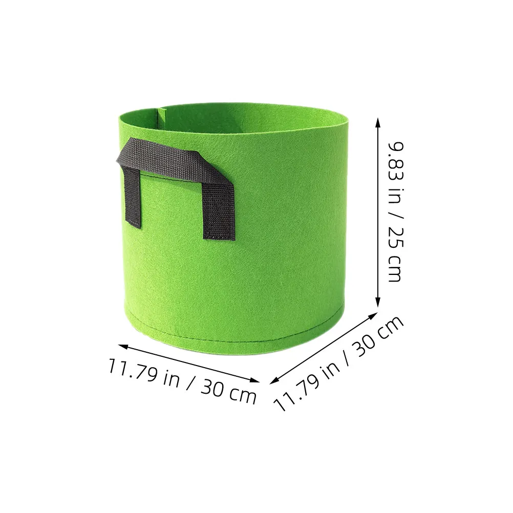 5Pcs Thickened Plant Grow Bags Non-Woven Fabric Planters for Vegetable Flower Succulent Nursery Garden Balcony Patio