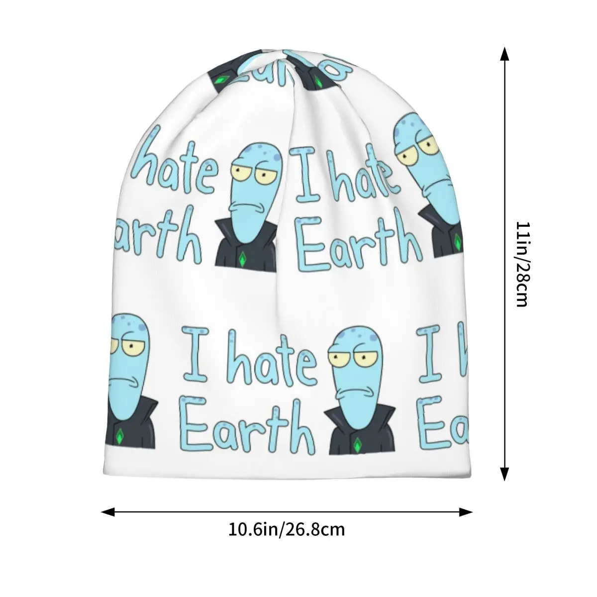 Korvo I Hate Earth Solar Opposites Cartoon Skullies Beanies Hats Warm Autumn Winter Cap Knitted Bonnet Caps for Men Women Adult