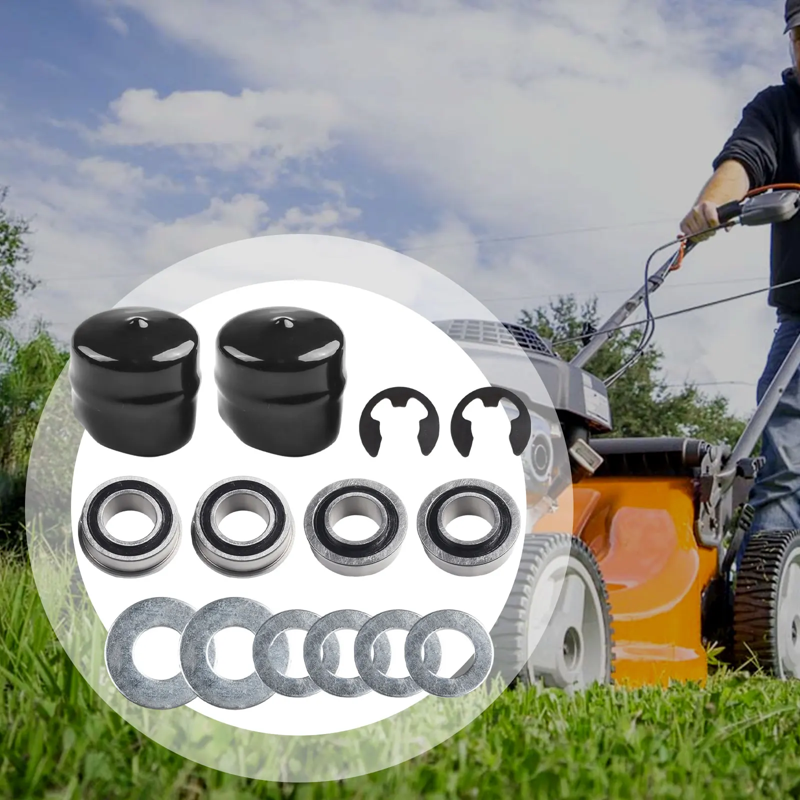 Front Wheel Bushing To Bearing Conversion Kit For 532009040 9040H 532124959 Lawn Mower Parts Garden Power Tools Accessories