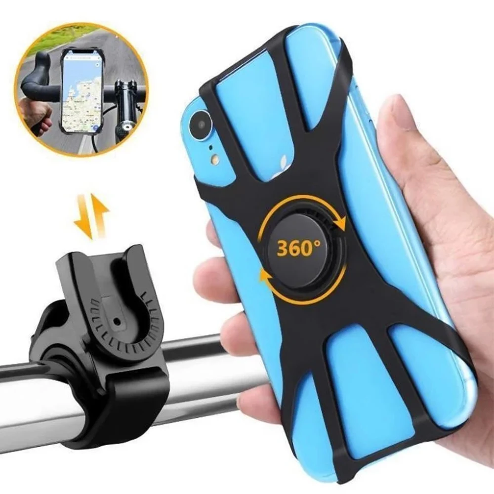 360° Removable Phone Holder Universal Phone Mount for Bicycle, Motorcycle, Scooter Phone Mount for 4