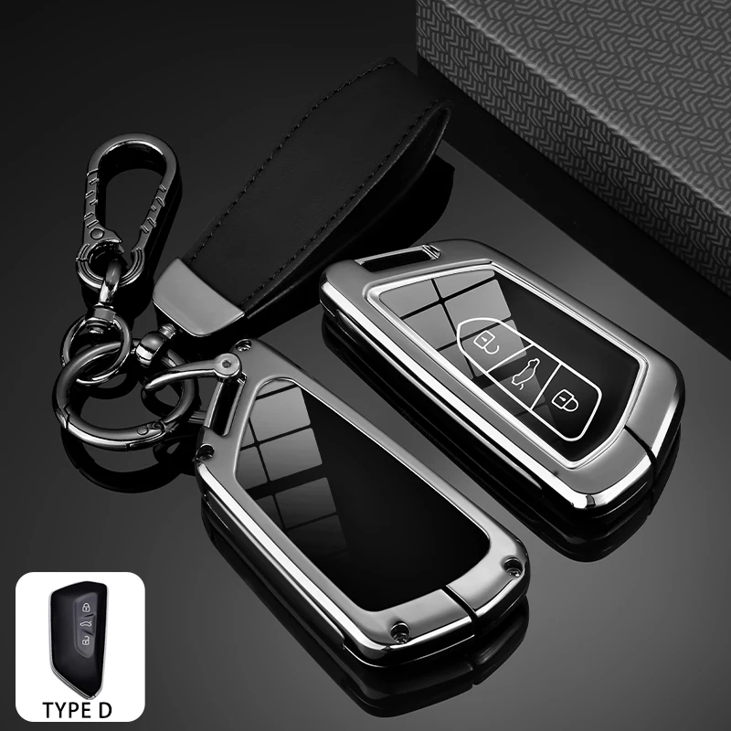 Zinklegierung Autoschlüsselhülle für VW Volkswagen Golf 8 2020 Skoda Octavia A8 MK8 2022 2021 SEAT 2023 Leon MK4 Zubehör 24 – Detail 3