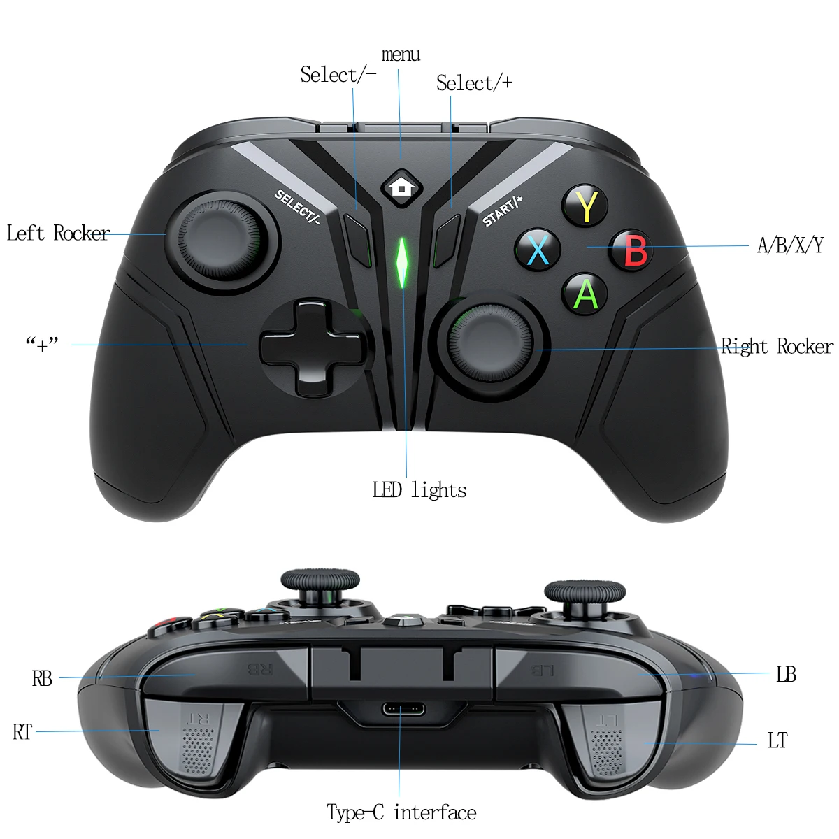 Wireless Controller For Switch/PS3/PC/Android 3D Joystick Gamepad Anti Slip Vibration Motor Gaming Control Accessories