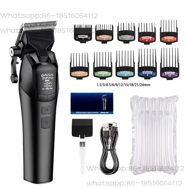 1858 9000RPM 10W Hair Clipper,KM-264 Rechargeable Electric Trimmer,Original KM-T95 Shaver For Men Barber Clippers Kit