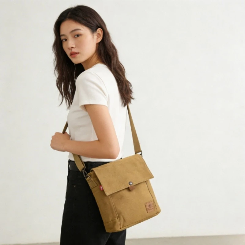 

Retro Canvas Crossbody Bag Large Capacity Single Shoulder Sling Bags for Outdoor Travel Hiking Daily Commute Casual Shoulder Bag