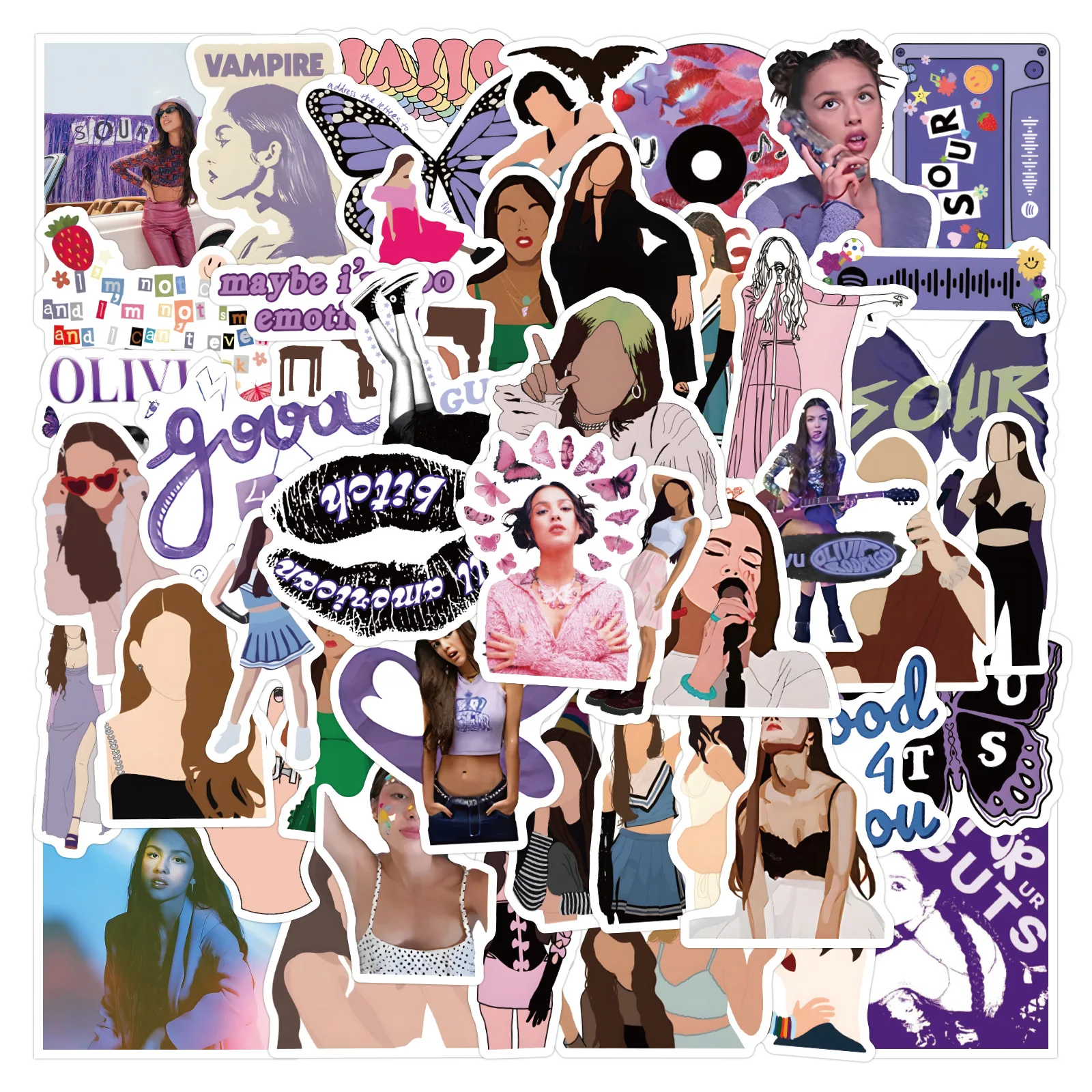 

110PCS GUTS Album Stickers Graffiti Stickers DIY Diary Phone Case Handmade Scrapbook Aesthetic Stickers