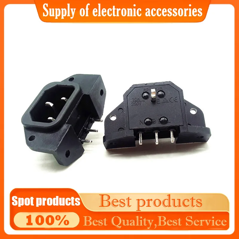 

AC power outlet product word four hole 10A / 250V belt screw holes bring ear pins SP - 864D1