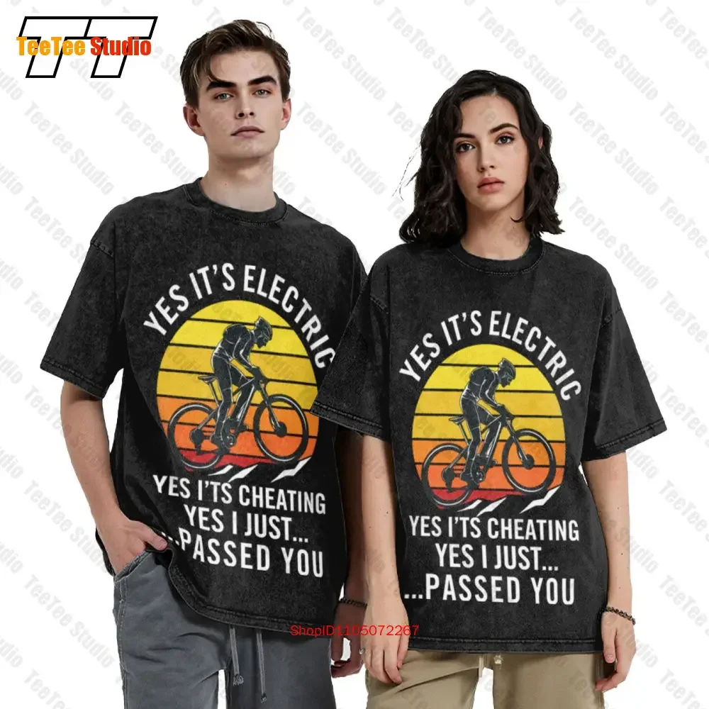 E Bike Meme Gift Ebike Quotes Yes Life Is Electric Vintage Oversized T-Shirt XFOF