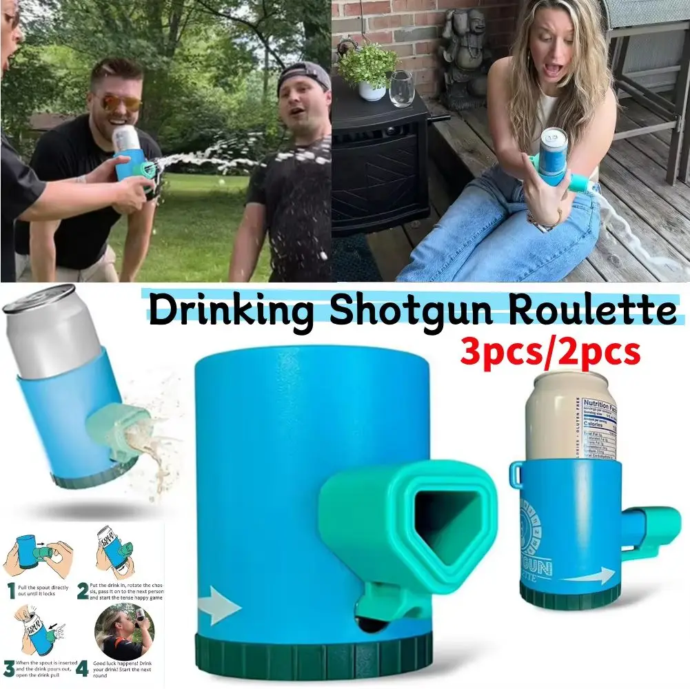 

3-1PC Roulette Twist-and-Pass Party Game Beverage Shotgun Roulette Beer Shotgun Tool for Tailgating Randomized Beer Shotgun Fun