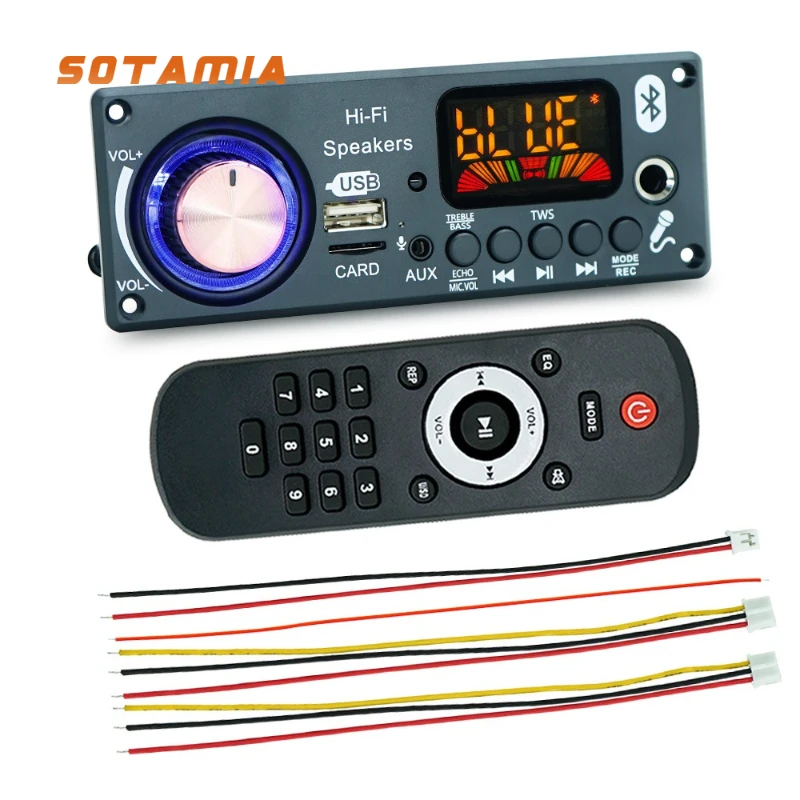 SOTAMIA Bluetooth Mp3 Decoding Board Bluetooth Module Connected To Microphone Function Audio Audio Module Power Amplifier Board