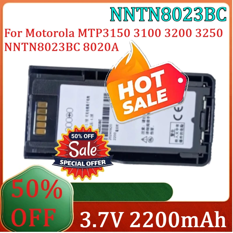 

For Motorola MTP3150 3100 3200 3250 NNTN8023BC 8020A Two Way Radios Battery New 2200mAh NNTN8023BC High Quality Battery