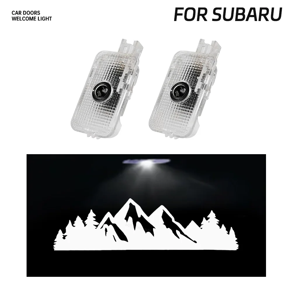 Car Door Lights Welcome Logo Projector LED 3D Ghost Shadow Light For Subaru Forester Outback Legacy Ascent XV Impreza Tribeca