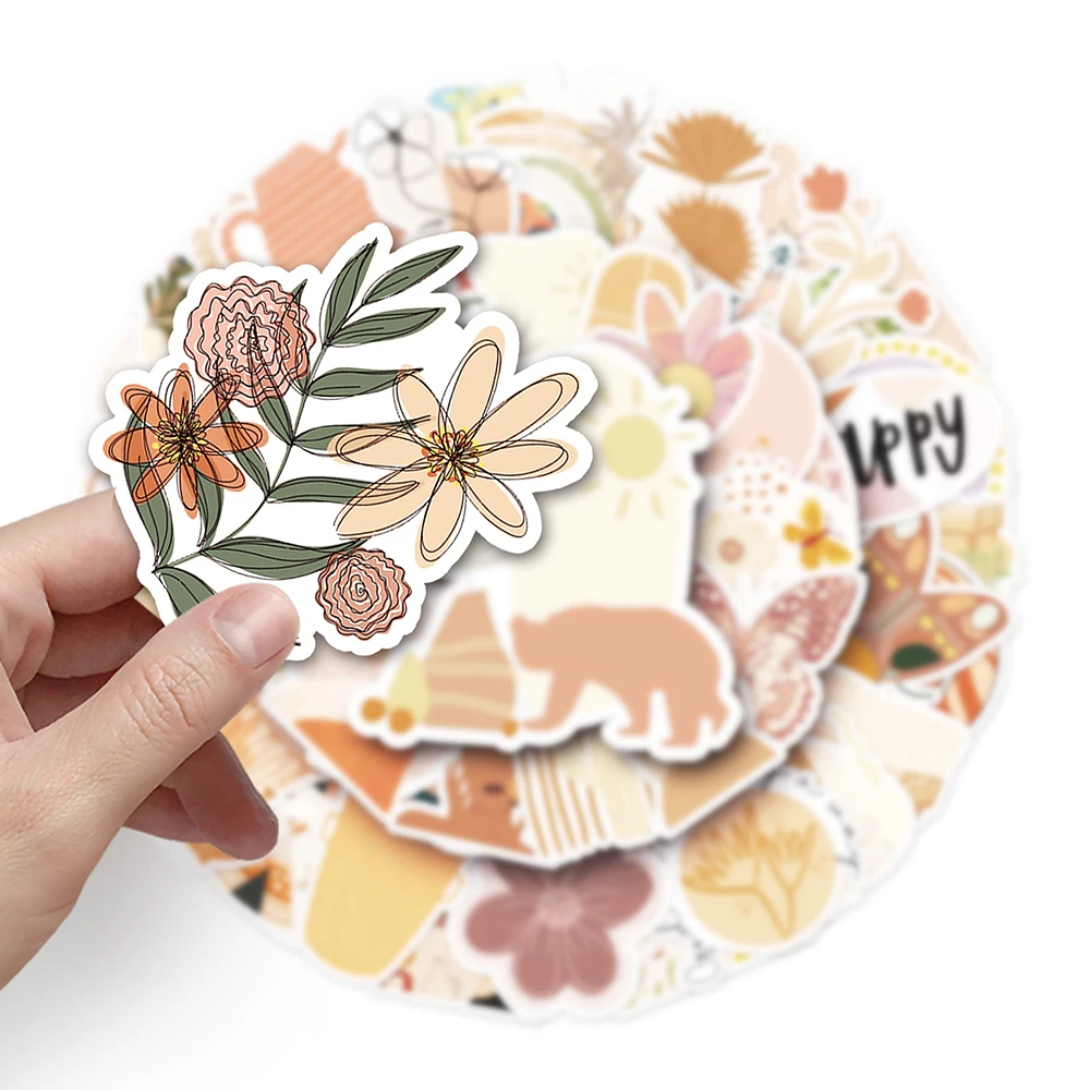 10/30/50 Stück Vintage Boho Kunst Cartoon Aufkleber Aufkleber für Briefpapier Koffer Telefon Laptop DIY ästhetische wasserdichte Aufkleber Dekor
