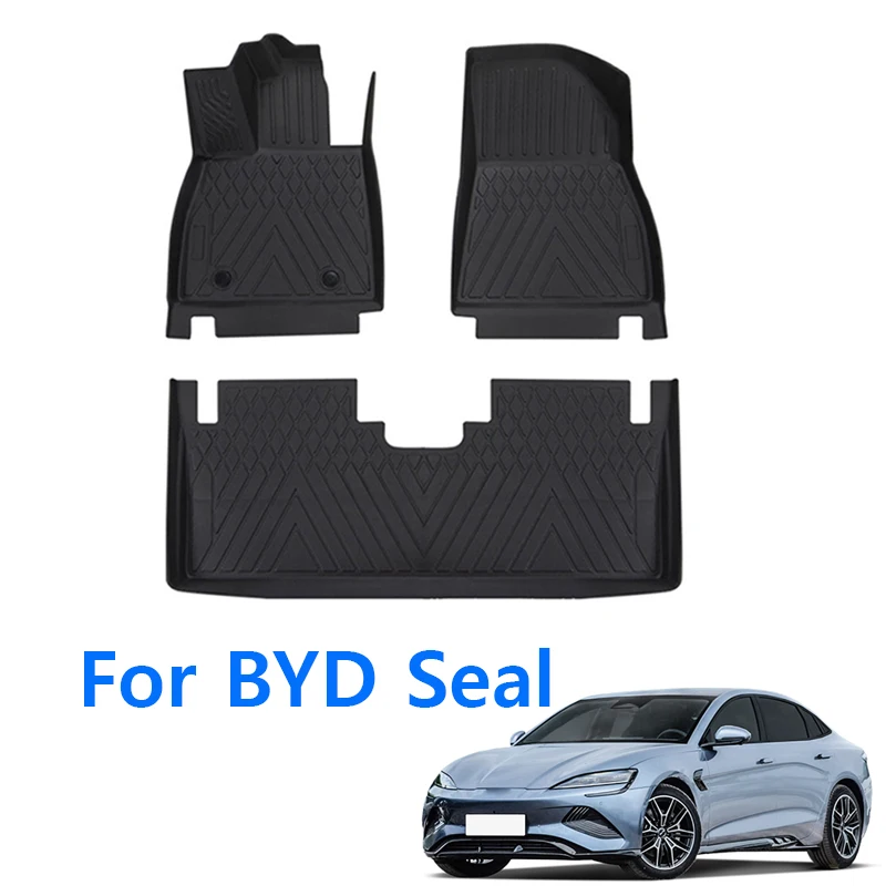 

Car Floor Mats For BYD Seal EV DMi 2024 2025 Trunk Mat Carpets Waterproof Non-slip Foot Pad Left-hand Drive Car Accessory
