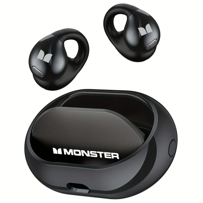 

WirelessMonsterHeadset，HiFiStereo Clip-On Earbuds，ENCClear Call Open-Ear Earphones，21Hourly Playback，Fast Charging，Co