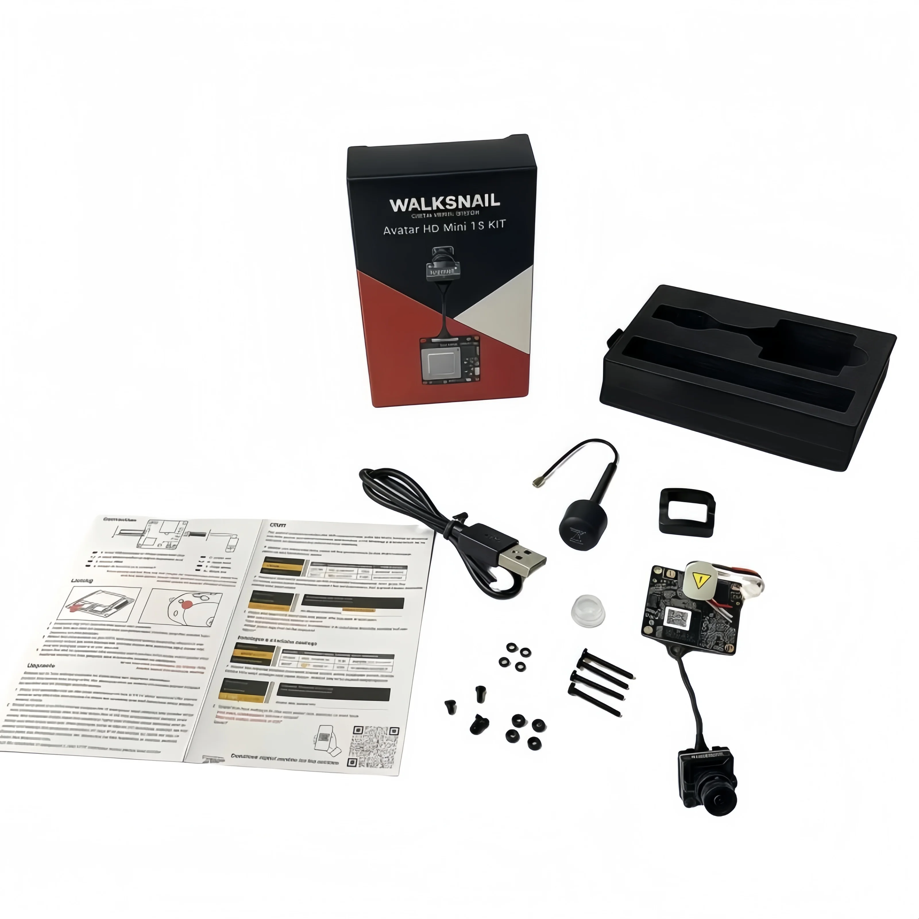 

Caddx Walksnail Avatar HD Mini 1s Kit V2 1080P 60fps Nano-photography VTX 32G FPV racing drone with low latency characteristics