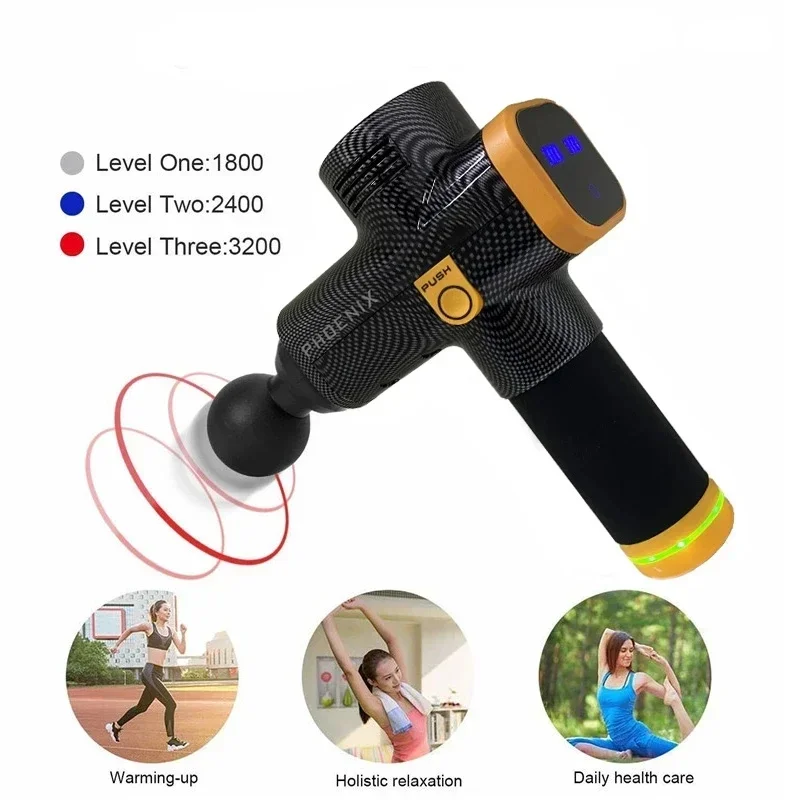 Phoenix A2 Massage Gun Muscle Relaxation Deep Tissue Massager Dynamic Therapy Vibrator Shaping Pain Relief Back Foot Massager - Image 4