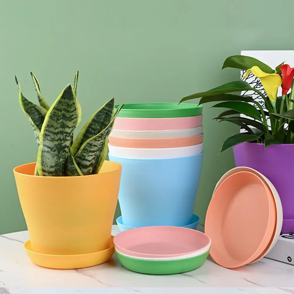 2Pcs Nursery Pot Flowerpot PP Flower Pot Anti-slip Flower Pot Garden Yard Decoration Plant Pot Nursery Planter ваза для цветов