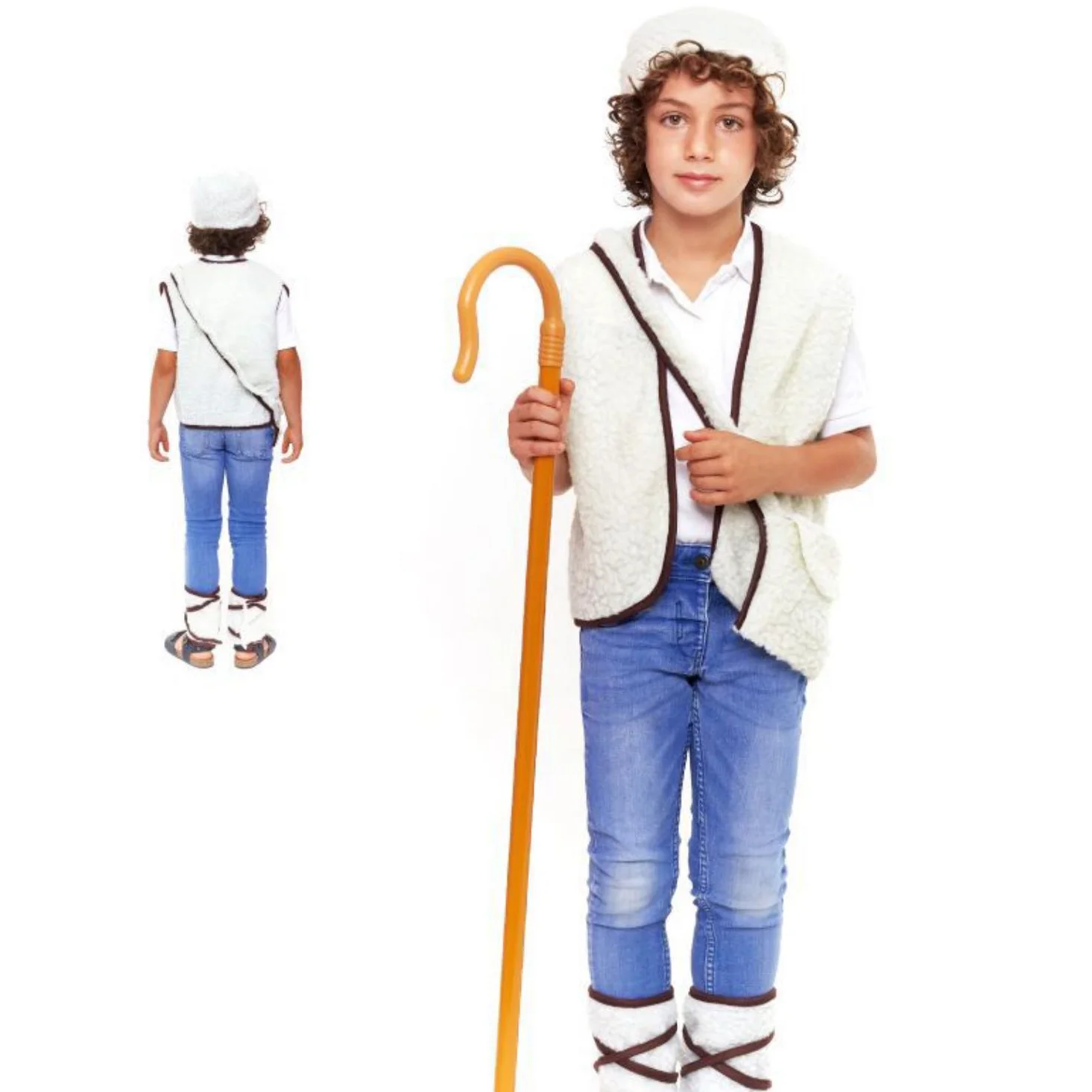 Maxia Market Shepherd Shepherd costume boy girl woman adult child man for Christmas party Theater