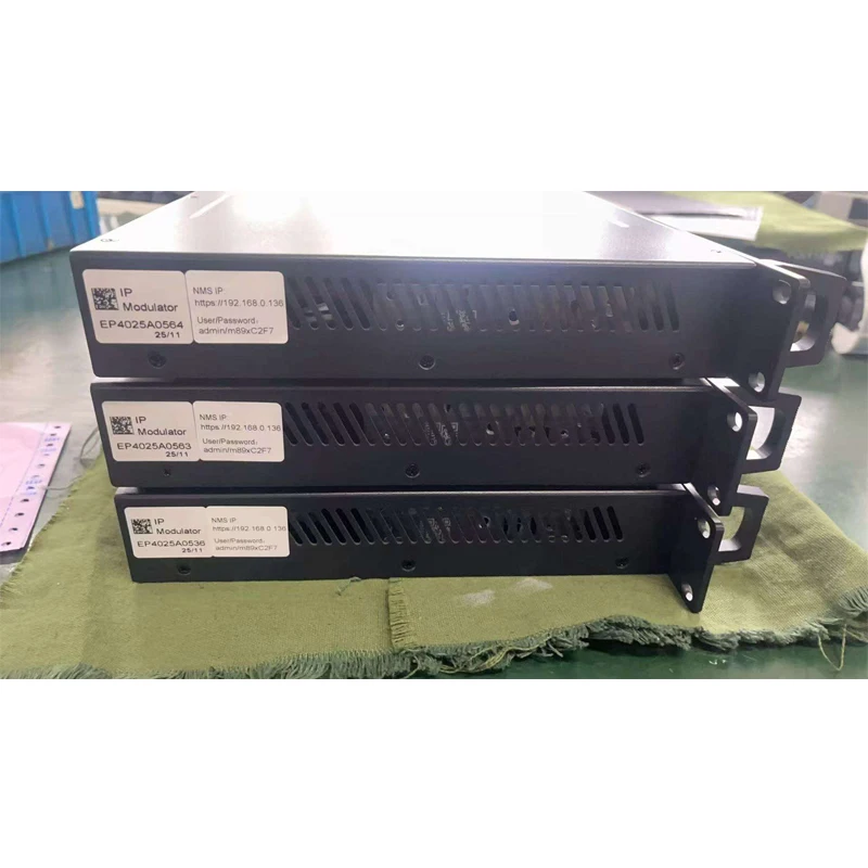 KUNUOMAGIC MiniMod Multi Port IP to DVB-C DVB-T ISDB-T RF Modulator with 5/8/12 Carriers Output Metal