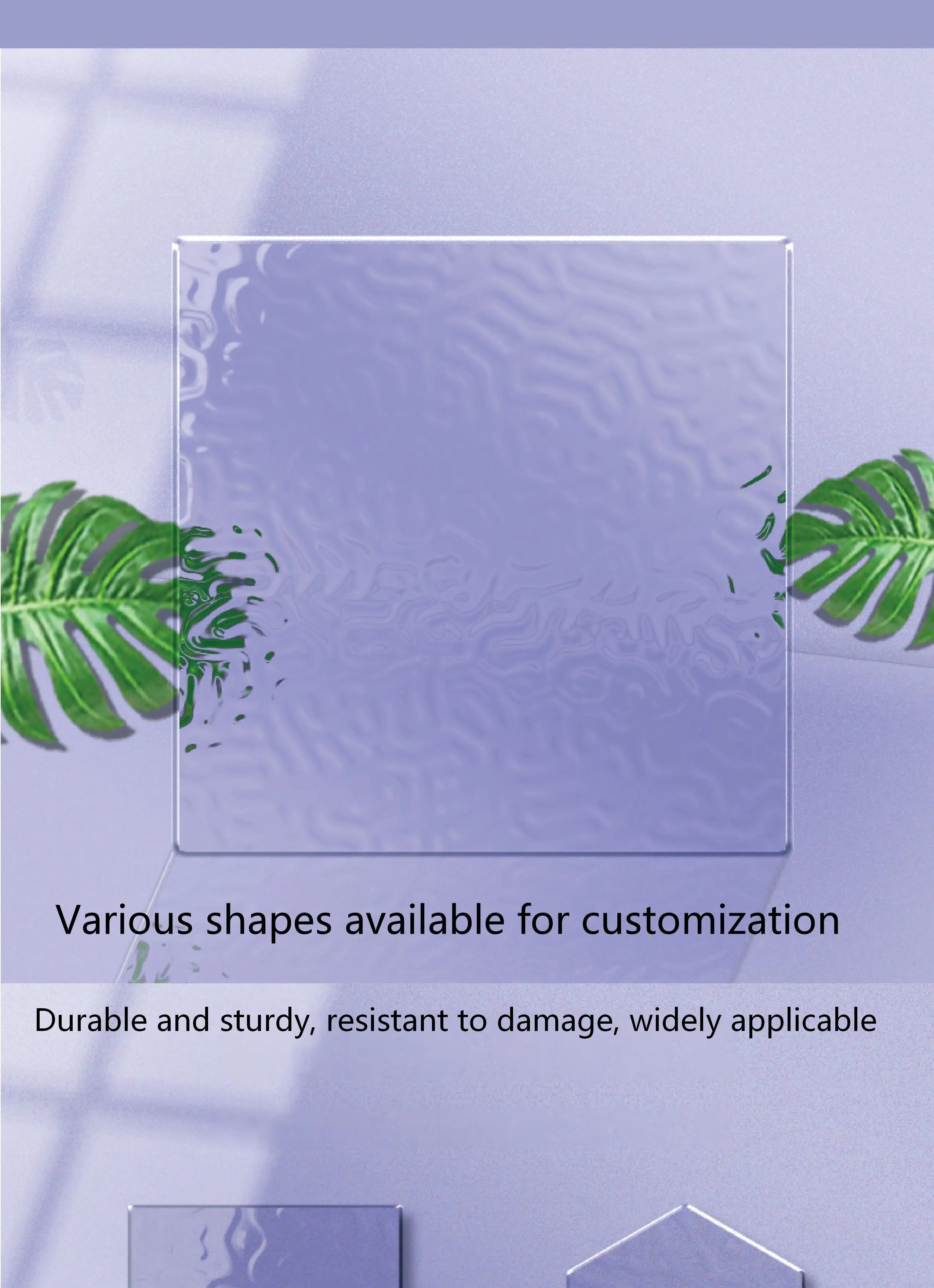 Water Ripple Stone Texture Acrylic Board, Semi Transparent Crushed Ice Plexiglass Sheet, Photo Backdrop Prop, Room Divider Parti