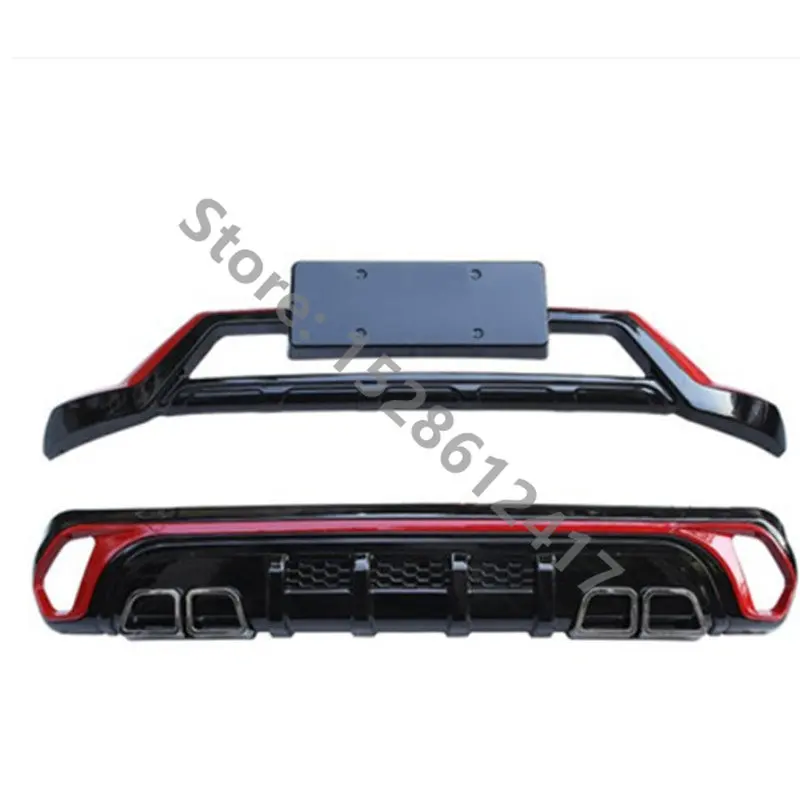 Car Styling Plastic Front+Rear Bumper Guard Protector For Mitsubishi Outlander Samurai 2013-2020 Car Accessories