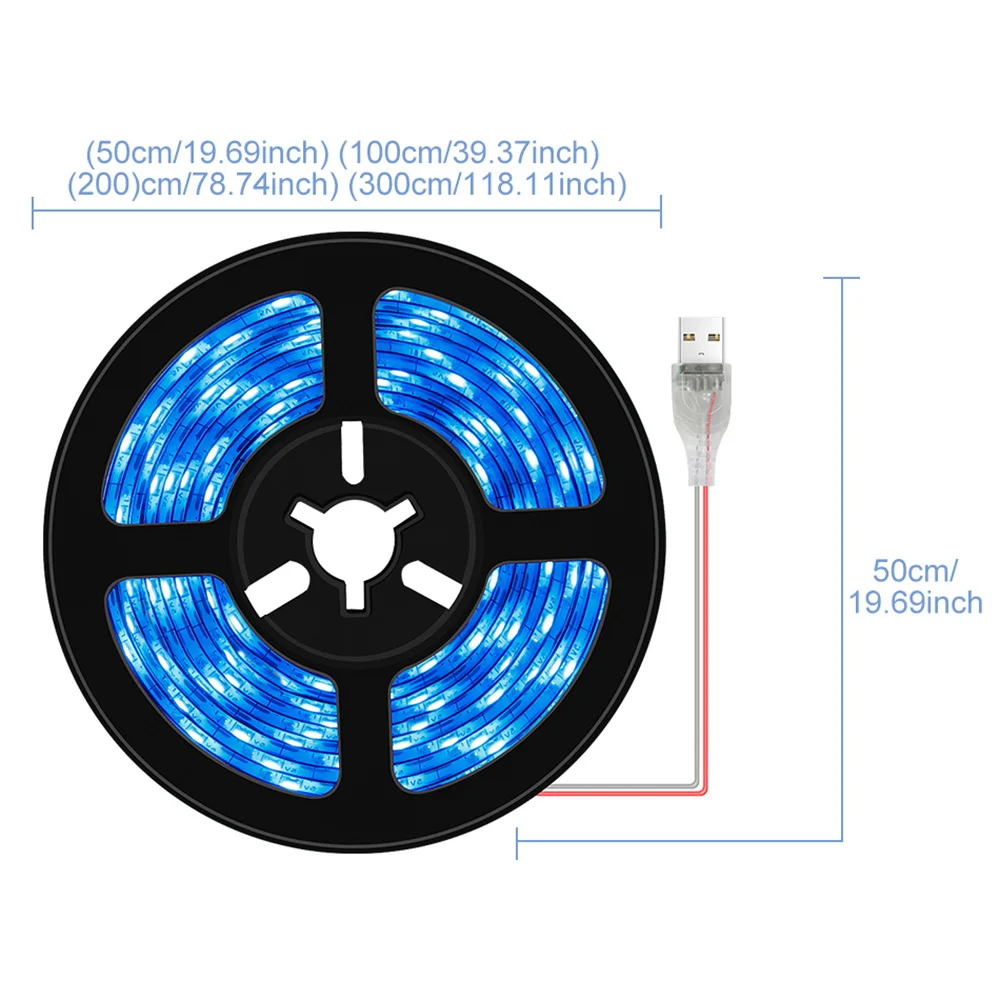USB DC5V LED Full Spectrum Grow Light Strip Waterproof Indoor Growbox Flowers Fruit Plants Vegetables Hydroponics Fill Lighting