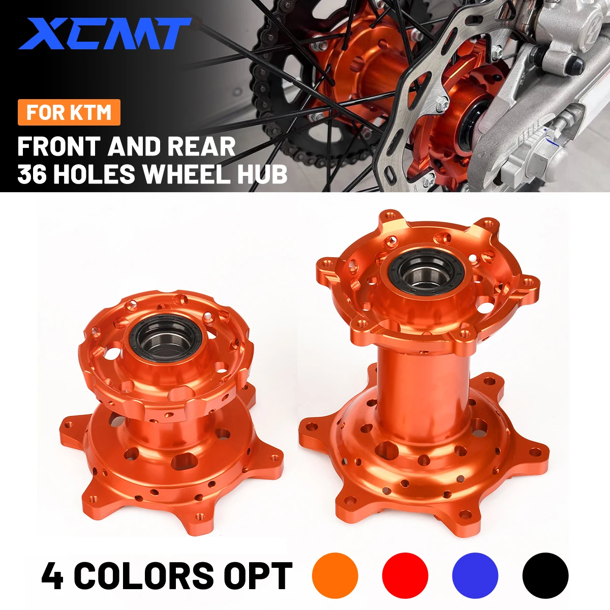 

Motorcycle CNC Machined Front Rear Wheel Hub 36 Holes Rims Spokes For KTM SX XC HUSQVARNA FC TC GASGAS MC EX 125-450 2016-2023