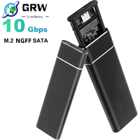 M2 SSD Case Single Protocol M.2 NGFF SATA External Enclosure M.2 to USB3.1 Type C SSD Adapter for PCIE NGFF SATA SSD Disk Box