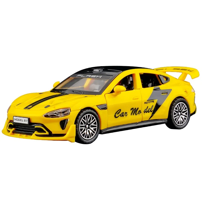 S7 voiture Simulation porte retirer voiture de sport modèle course garçon Puzzle bricolage assemblé adulte enfants jouet cadeaux.