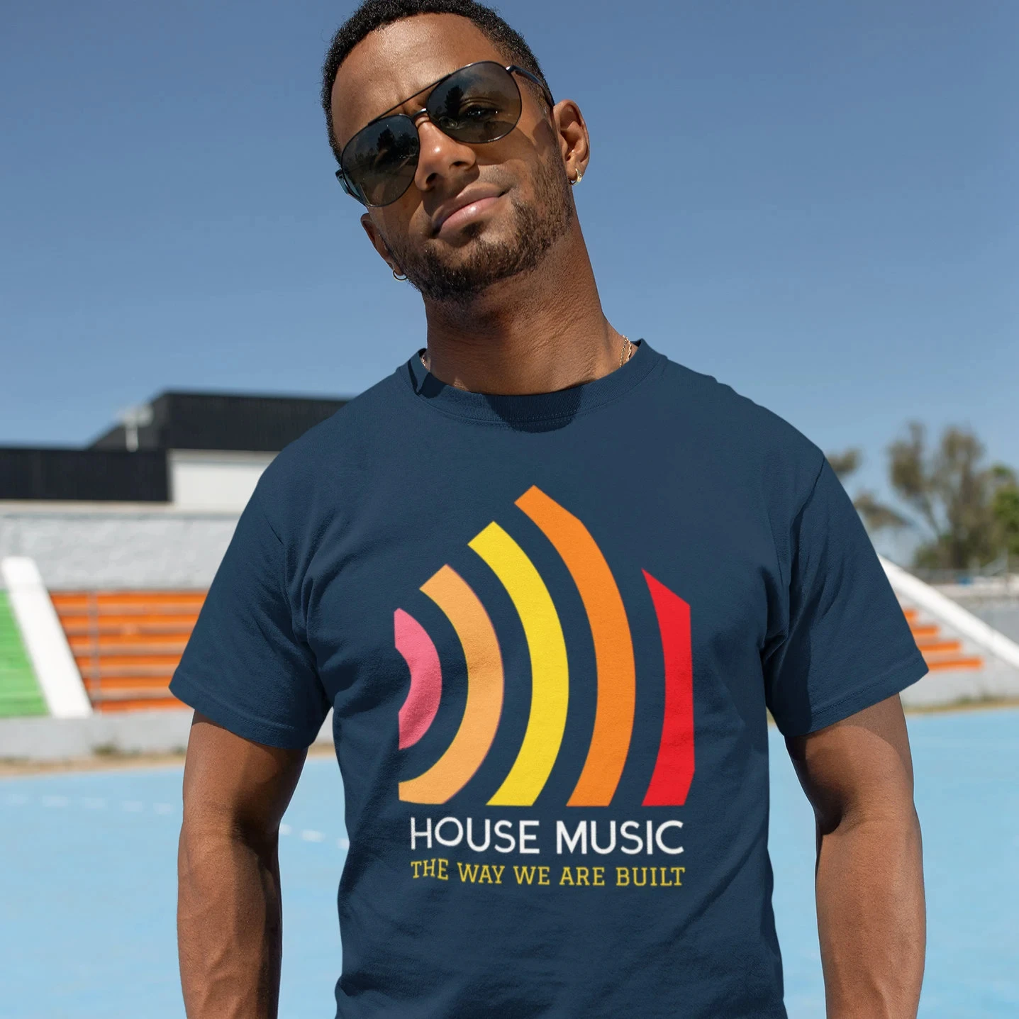 Summer Men's Fashion Trend T-Shirt - High Quality Comfortable and Casual House Music T-Shirt: Classic Dance Music, DJ Gift